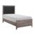 Woodrow Leatherette/Melamine/Wood Bed