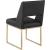 Jayce Faux Leather Dining Chair with Brushed Brass Frame
