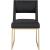 Jayce Faux Leather Dining Chair with Brushed Brass Frame