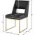 Jayce Faux Leather Dining Chair with Brushed Brass Frame