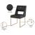 Jayce Faux Leather Dining Chair with Brushed Brass Frame