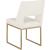 Jayce Faux Leather Dining Chair with Brushed Brass Frame