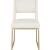 Jayce Faux Leather Dining Chair with Brushed Brass Frame