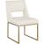 Jayce Faux Leather Dining Chair with Brushed Brass Frame