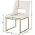 Jayce Faux Leather Dining Chair with Brushed Brass Frame