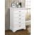 Louis Philippe Wood Chest w/5 Drawers