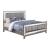 Leighton Leatherette/Wood Panel Bed w/Mirrored Accents, Full Size
