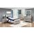 Leighton Leatherette/Wood Panel Bed w/Mirrored Accents, Twin Size