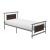 Gavino Leatherette/Metal Platform Bed, Twin Size