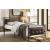 Jayla Leatherette/Metal Platform Bed, Twin Size