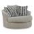 Calnita Fabric Oversized Swivel Accent Chair