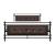 Jayla Leatherette/Metal Platform Bed, Full Size