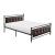 Jayla Leatherette/Metal Platform Bed, Full Size