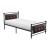 Jayla Leatherette/Metal Platform Bed, Twin Size