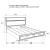 Miranda Wood Platform Storage Bed, Queen Size