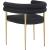 Brielle Boucle Fabric Dining Chair with Brushed Brass Base