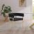 Brielle Boucle Fabric Dining Chair with Brushed Brass Base