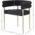 Brielle Boucle Fabric Dining Chair with Brushed Brass Base