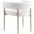 Brielle Boucle Fabric Dining Chair with Brushed Brass Base