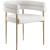 Brielle Boucle Fabric Dining Chair with Brushed Brass Base