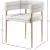 Brielle Boucle Fabric Dining Chair with Brushed Brass Base