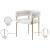 Brielle Boucle Fabric Dining Chair with Brushed Brass Base