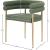 Brielle Boucle Fabric Dining Chair with Brushed Brass Base