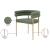 Brielle Boucle Fabric Dining Chair with Brushed Brass Base