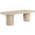 Belinda Extendable Oval Oak Wood Veneer Dining Table