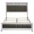 Barzini Leatherette/Wood Panel Bed, Queen Size