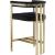Marcello Velvet Counter Stool with Brushed Brass Frame