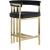 Marcello Velvet Counter Stool with Brushed Brass Frame