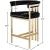 Marcello Velvet Counter Stool with Brushed Brass Frame