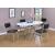 Retro Oval Dining Table with Chrome Base