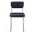 Retro Open Back Leatherette Side Chairs with Chromed Base