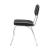 Retro Open Back Leatherette Side Chairs with Chromed Base