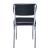 Retro Open Back Leatherette Side Chairs with Chromed Base