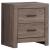 Brantford 3D Paper Veneer Nightstand w/2 Drawers