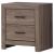 Brantford 3D Paper Veneer Nightstand w/2 Drawers