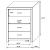 Brantford 3D Paper Veneer Chest w/4 Drawers
