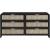 Sage 6-Drawer Wood Dresser with Natural Cane Drawer Front