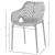 Mykonos Outdoor Patio Polypropylene Plastic Dining Arm Chair