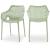 Mykonos Outdoor Patio Polypropylene Plastic Dining Arm Chair