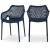 Mykonos Outdoor Patio Polypropylene Plastic Dining Arm Chair