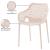 Mykonos Outdoor Patio Polypropylene Plastic Dining Arm Chair