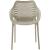 Mykonos Outdoor Patio Polypropylene Plastic Dining Arm Chair