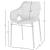 Mykonos Outdoor Patio Polypropylene Plastic Dining Arm Chair