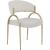 Privet Linen Dining Chair with Brushed Brass Base