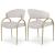Privet Linen Dining Chair with Brushed Brass Base