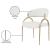 Privet Linen Dining Chair with Brushed Brass Base
